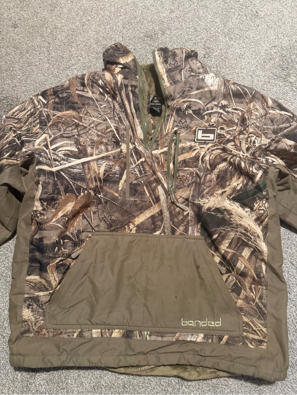 Banded Men's Olive Camo Insulated Puffer Pullover Jacket